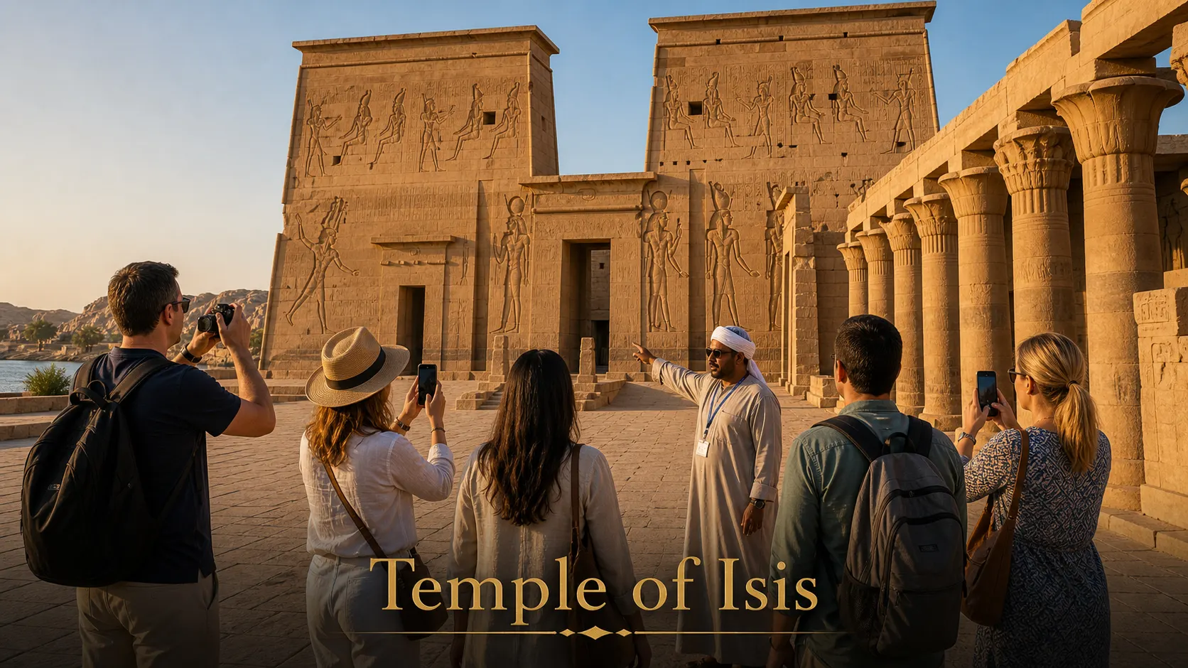 Aswan & Philae Temple Tour from Luxor — Motorboat to the island Temple of Philae (Isis)