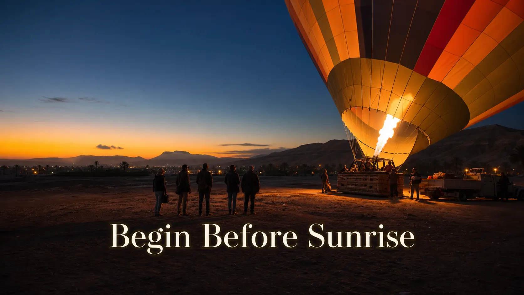 Hot Air Balloon Ride Over Luxor at Sunrise — Sunrise lift-off from the West Bank launch site