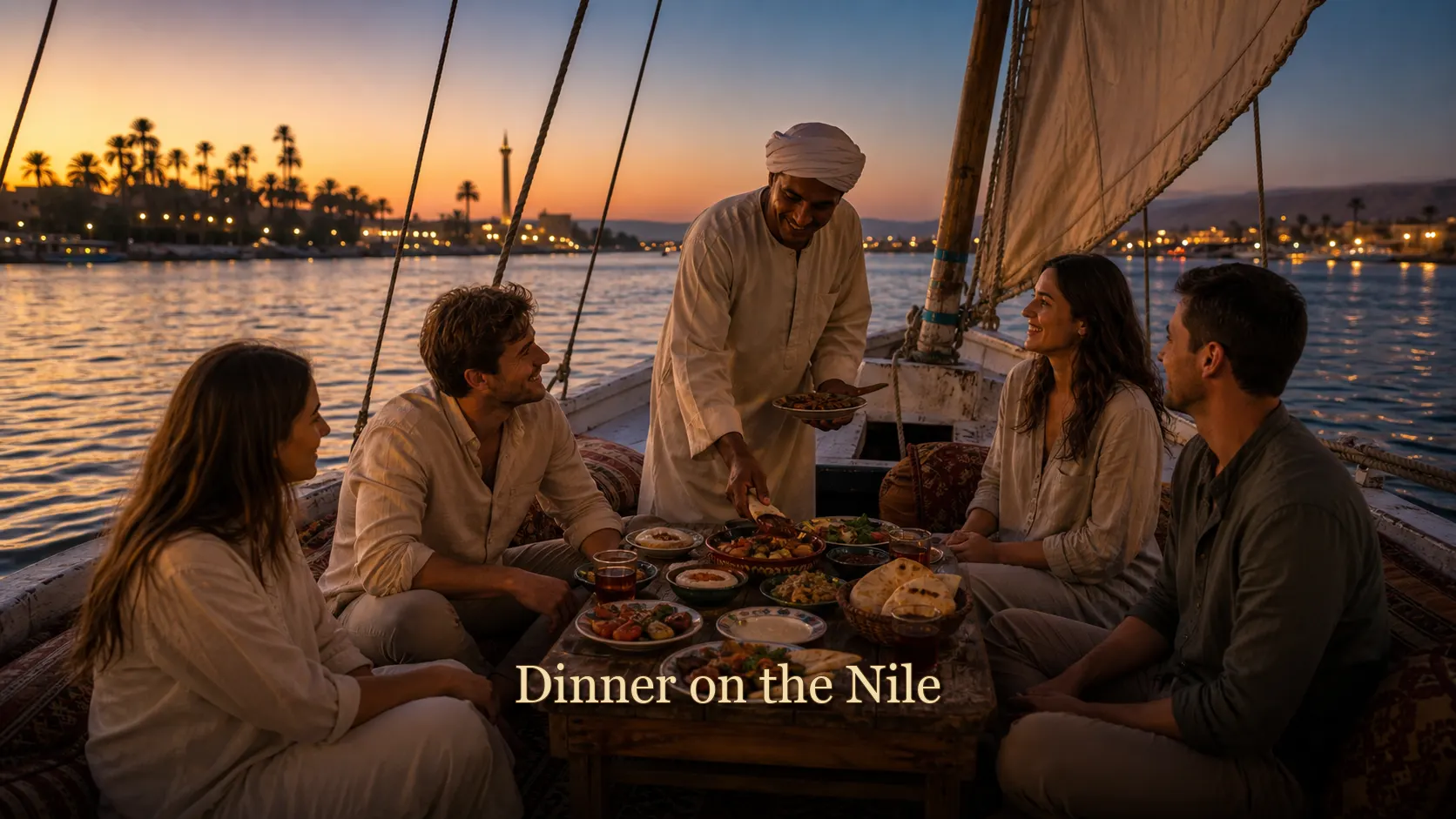 Sunset Nile Boat Cruise in Luxor — Round-trip private transfers